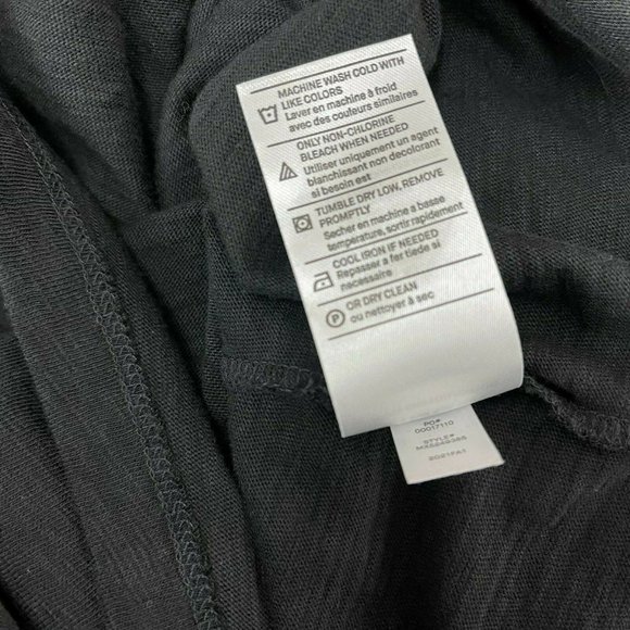 Vince Long Sleeve Henley Tee‎ Shirt Cotton Crew Neck Stretch Top Black Mens XXL - Picture 12 of 12